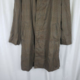 Vintage Plaid Rodes Half Lined Placket Front Trench Coat Mens S M Mid Century