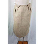 Vintage Designer Courreges Paris France Wool Tweed Midi Skirt Womens 0 S 1960s