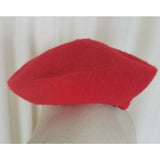 Vintage 1950s Fashions by Arlington Fifth Avenue 100% Wool Red Beret HAT Chapeau