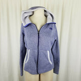 The North Face Hooded Fleece Full Zip Up Sweatshirt Jacket Womens S M Heathered