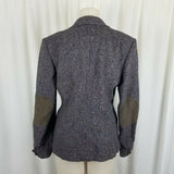 Vintage The Villager Wool Tweed Patch Elbows Riding Jacket Blazer Womens size 14