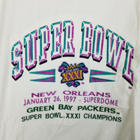 Vintage Green Bay Packers XXXI Super Bowl Champions Tshirt Mens XL 97