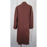Vintage Mid Century Burnt Orange Brown Wool Mottled Tweed Coat Cloak Womens S M