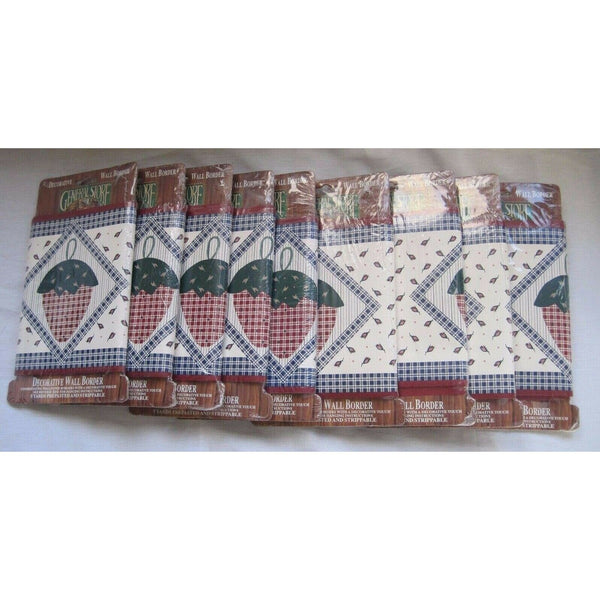 Lot of 9 General Store Fruit Salad Strawberry Prepasted Wallpaper Border New USA