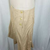 Talbots Collection Wool & Angora Fit & Flare Skirt Womens 16 Tan Italian Fabric