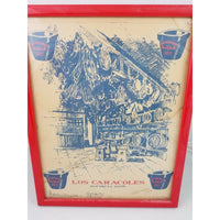 Los Caracoles 1964 Winery Restaurant Framed Print Picture Ad Barcelona Spain