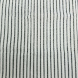 Screenprinted Striped Cotton Fabric Vintage 1/2 yards Black & White Pinstripes