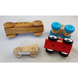 Ikea The Toy Makers Bangor ME Lot of 4 Wood Cars Wooden Toys Colorful Handmade