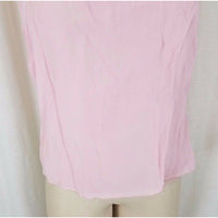 Zoe Designer Deconstructed Raw Edge Crepe Tank Top Tunic Blouse Womens M Pink
