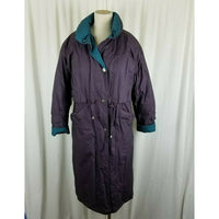 Utex Goose Down Cape Top Puffer Parka Long Maxi Coat Womens 8 Funnel Neck Cotton