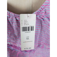 NWT Anthropologie Holding Horses Ruffled Linen One Shoulder Top Pink Womens XL
