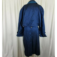 Forecaster Metallic Belted Cape Top All Weather Rain Trench Coat Womens 14 USA