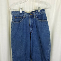 LL Bean Double L Relaxed Fit Fleece Lined Denim Blue Jeans Womens 10T Insulated