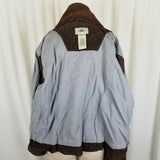 LL Bean Petites Chocolate Brown Corduroy Trucker Style Jean Jacket Womens LP