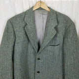 Cheo NYC Herringbone Tweed Wool Woven Sport Coat Jacket Mens 42 44 3 Button