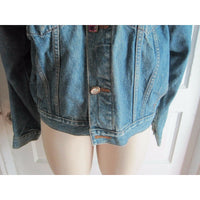 Limited Jeans European Fit Jewel Buttons Trucker Denim Blue Jean Jacket Womens M