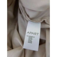 Apart Brand 100% Cotton Wrap Tie Sash Shirt Coat Dress Womens 8 NWOT Tan Khaki