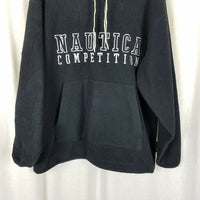 Vintage Nautica Competition Nautech Fleece Hoodie Sweatshirt Mens M 80s 90s USA