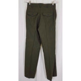 Vintage Wool Serge Class l Trousers 2234 Green Military Army Pants Mens size 29R