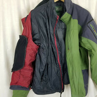 Vintage LL Bean 3-in-1 Quilted Insert Winter Jacket Parka Windbreaker Mens M Ski