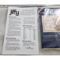 Jiffy Counted Cross Stitch Beary Special Baby Babies are Special Lot 2 Sunset
