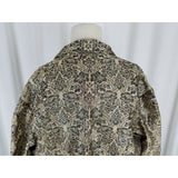 Vintage Miss Hong Asian Brocade Silk Embroidered Floral Jacket Womens L Black