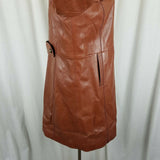 Vintage Alegre Donna Brown Leather Peacoat Coat Western Womens L Buttery Soft