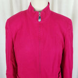 Vintage Talbots Collection Wool Ribbed Blazer Jacket Womens 12 Italy Bright 80s