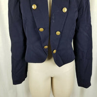 Bicci Florine Wachter Cropped Military Marching Band Jacket Blazer Womens 10 USA