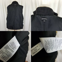 J Crew Mercantile Excursion Berber Sherpa Fleece Vest Womens L Zip Up Black