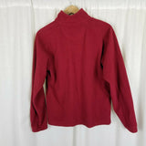 LL Bean Fleece 1/4 Zip Pullover Sweater Jacket Mens S Sweatshirt Henley Red