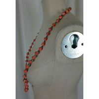 Salmon Pink Faceted Resin Plastic Diamond Beads Single Strand BEADED NECKLACE