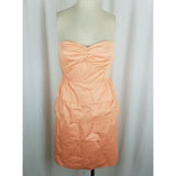 J.Crew Cold Bare Shoulder Layered Tiered Ruched Mini Sun Dress Womens 6 Apricot