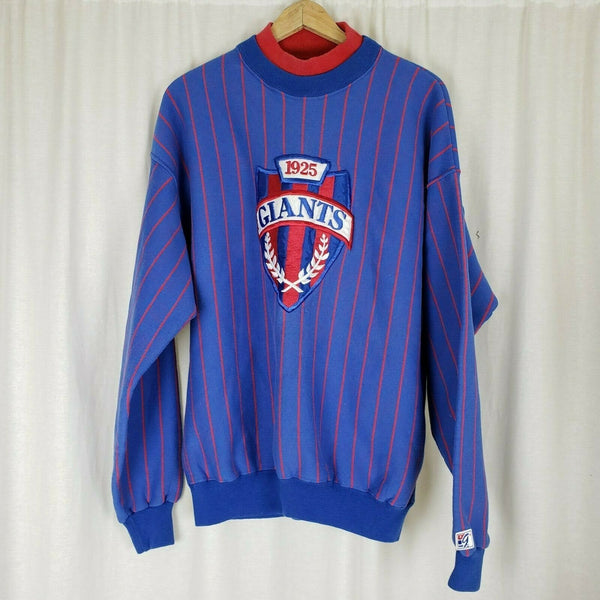 Vintage The Game 1925 New York Giants Pinstriped Pullover Sweatshirt DBL Collar