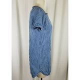 Life In Progress Denim Blue Jean Oversized Baggy Sack Dress Womens S Chambray SS