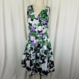 Talbots x Oprah Magazine Hydrangea Fit & Flare Twirl Dress Womens 8P NWT $189