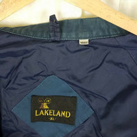 Vintage Lakeland Canvas Clicker Racer Rockabilly Golf Windbreaker Jacket Mens XL