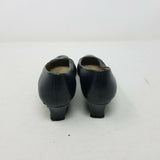 Etienne Aigner Ann Marie Black Leather Pumps Shoes Kitten Heels Low Womens 6.5M