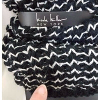 Nicole Miller Sweater Knit LegWarmers Boots One Size OS Black White Striped NWT