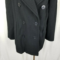 Jones New York Double Breasted Winter Wool Military Short Peacoat Coat Womens L