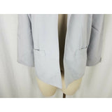 Vintage Prestige of Boston Open Front Swing Wrap Blazer Jacket Womens 10 Gray