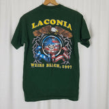 Vintage Laconia Weirs Beach 1997 Double Sided 90s Tee T-Shirt Mens L Eagle Flag