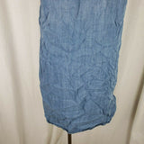 Life In Progress Denim Blue Jean Oversized Baggy Sack Dress Womens S Chambray SS