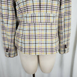 LL Bean Wool Herringbone Tweed Plaid Riding Country Jacket Blazer Womens 12P