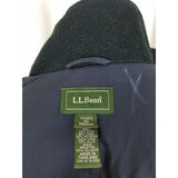 LL Bean Fleece Lined Jacket Nylon Windbreaker Full Zip Up Bomber Style Womens M