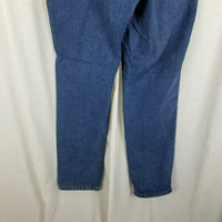 LL Bean Double L Relaxed Fit Fleece Lined Denim Blue Jeans Womens 10T Insulated