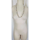 Vintage Lucite Glass Look Beads Beaded Single Strand Opera Length Necklace Facet