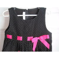Bonnie Jean Polka Dot Corduroy Butterfly Applique Embellished Midi Dress Girls 4
