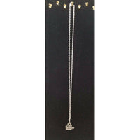 Tall Pirate Ships Boat Pewter Silver Chain Necklace Small Pendant Charm Jewelry