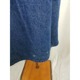 Vintage Gabriella Brazil Denim Blue Jean Swing Skirt Womens sz 10 Pleated Buckle